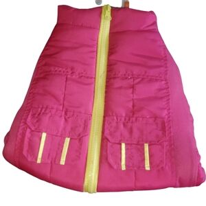 Pink Zipper Cargo Vest For Medium Dogs NWT
